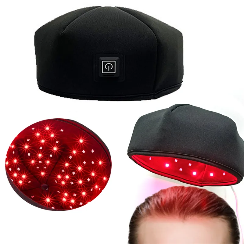 Głowa masażer LED CAP Wzrost włosów czerwone leczenie światło urządzenia Depresja Lęk i ulga stresu ból głowy Bezsenność Relaks Massager Maszyna 221203