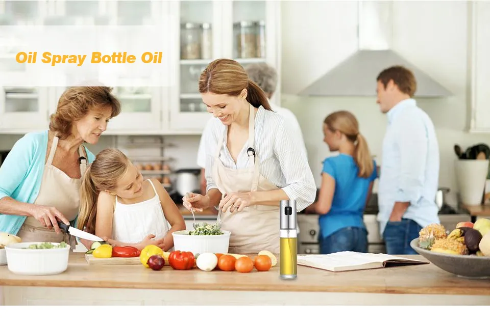 Pulverizador de aceite para cocinar, rociador de aceite de oliva,  dispensador de aceite botella de vidrio para cocina, hornear, ensalada,  barbacoa
