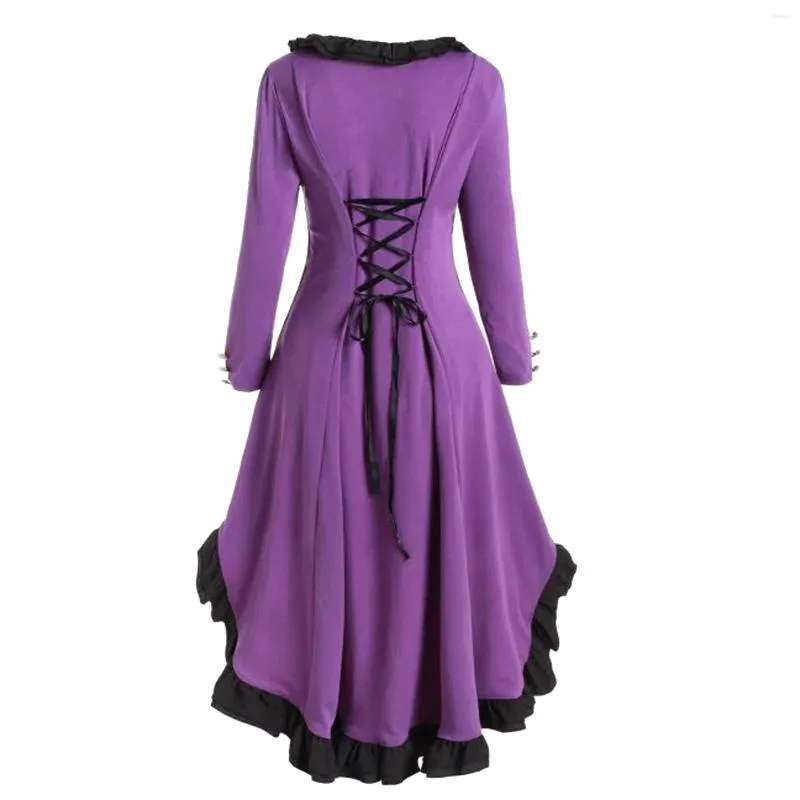 Casual Dresses Summer Dress With Sleeves Lady Pullover Up Long Costumes Bandage Lace Women High Low Floral For