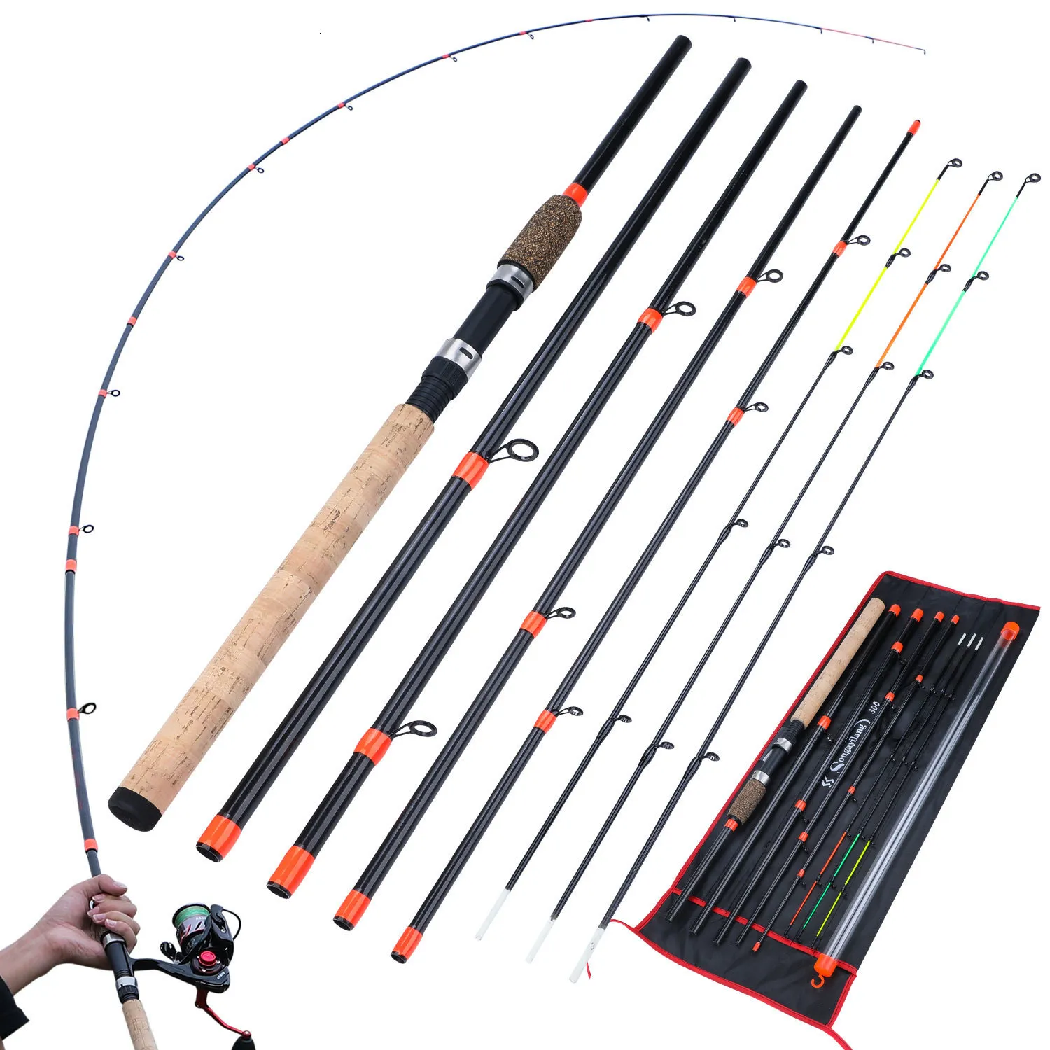 Spinning Rods Sougayilang 33336M matare L M H Power Fishing Ultralight Weight Carbon Travel Tackle De Pesca 221203