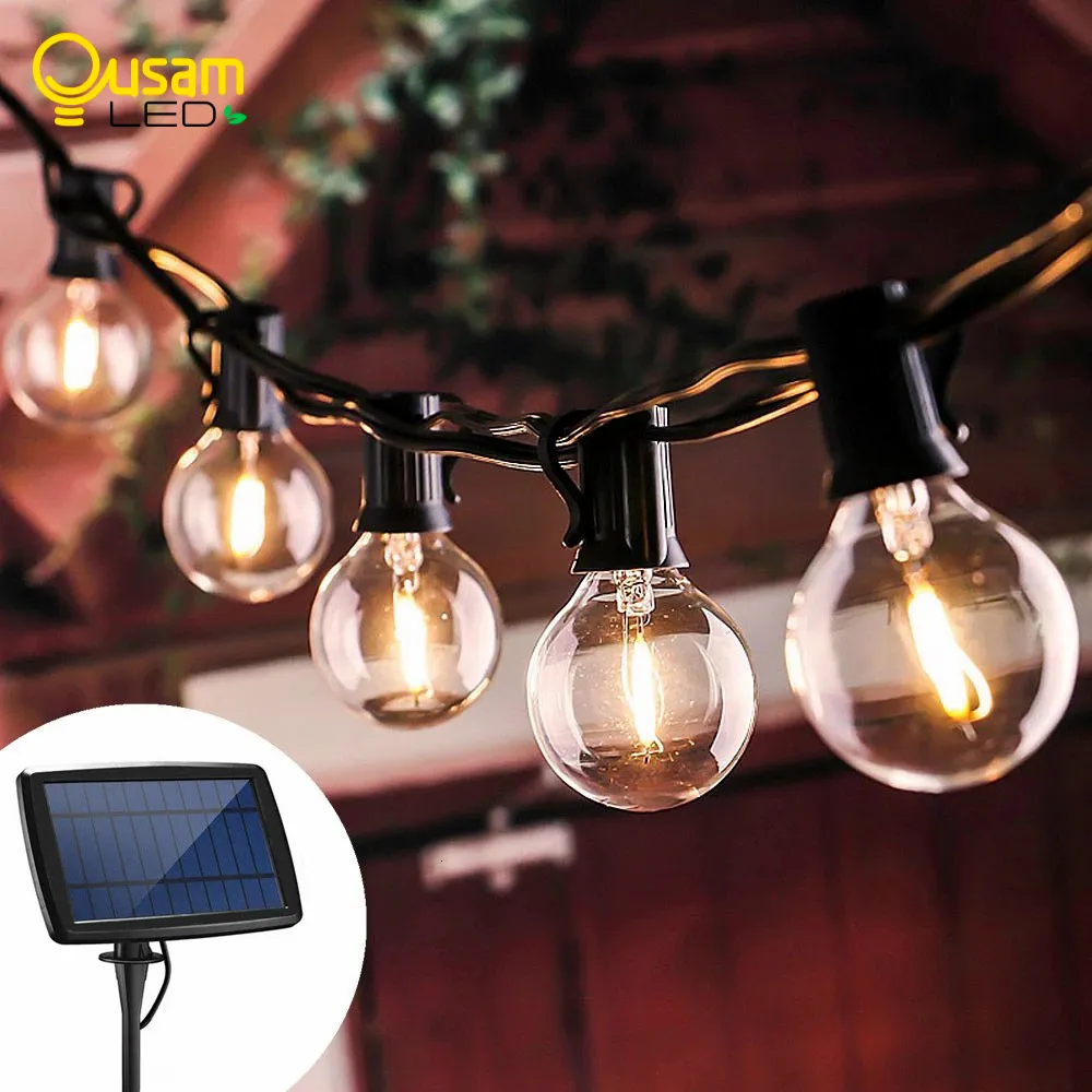 Garden Decorations Solar Light Street Garland Led Outdoor G40 Bulb Waterproof For Decoration Christmas Camping ing 221202