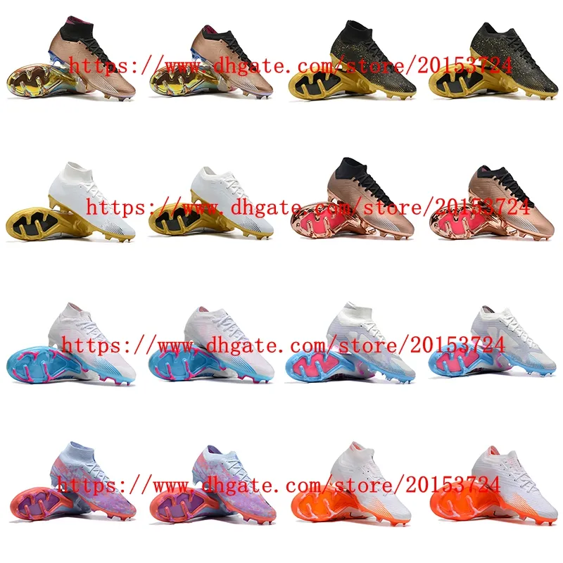 2022 Chaussures de football Zoom Mercurial Superfly IX Elite FG Crampons baskets de sport Haute Cheville Hommes Bottes de football en plein air