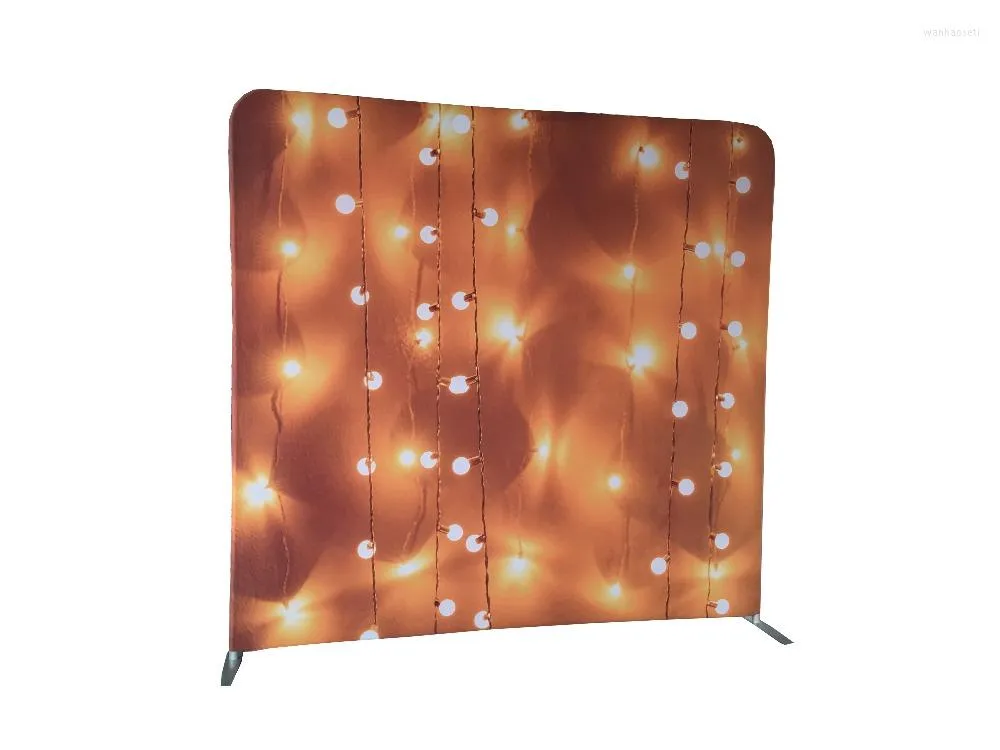 Party Decoration LED Light Type Custom Printed Tension Fabric Display Pillow Case Backdrop