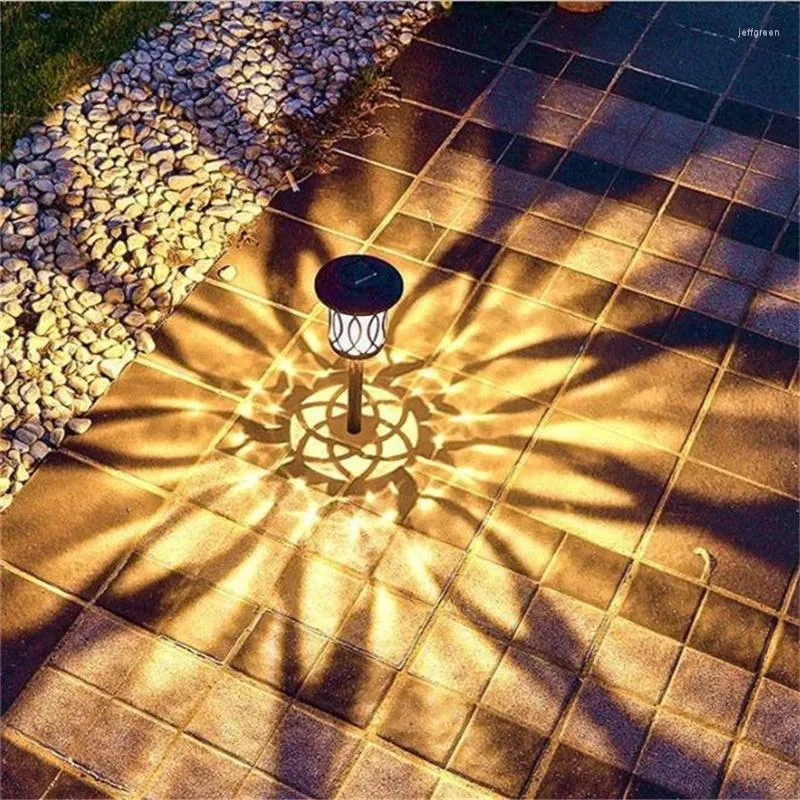 Solar Lawn Light LED Outdoor Garden Decoration Ground Plug Rostless Steel Glass och skugga