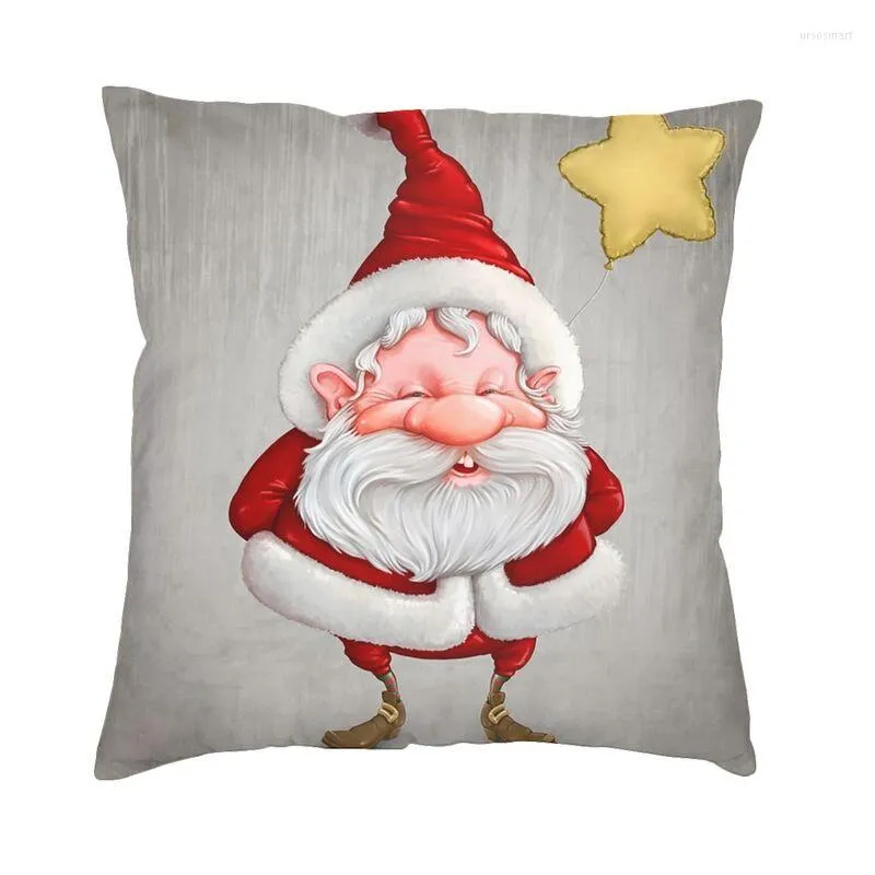 Pillow Santa With Star Balloon Nordic Throw Cover Living Room Decoration Christmas Sofa Case Pillowcases