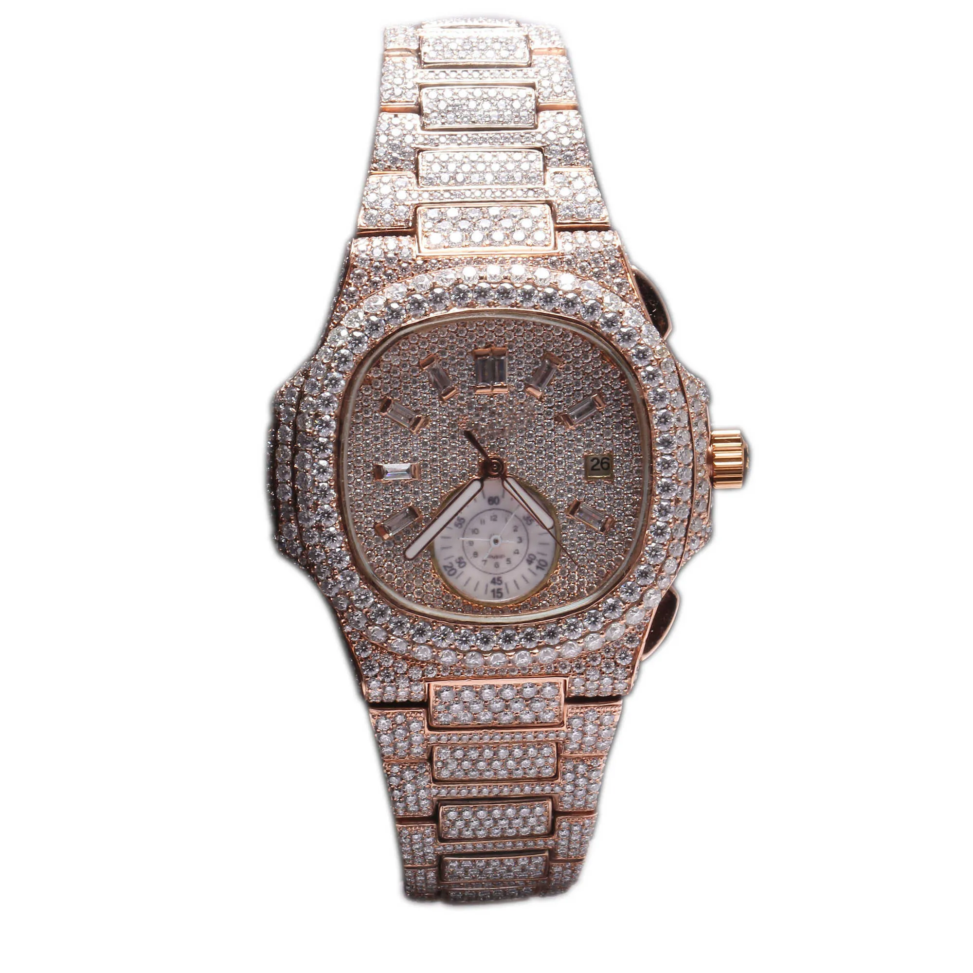 Andere horloges Horloges Iced Out Labgrown handgemaakte diamanten luxe herenhorloge aanpassen diamanten horloge fabrikant fijne sieraden