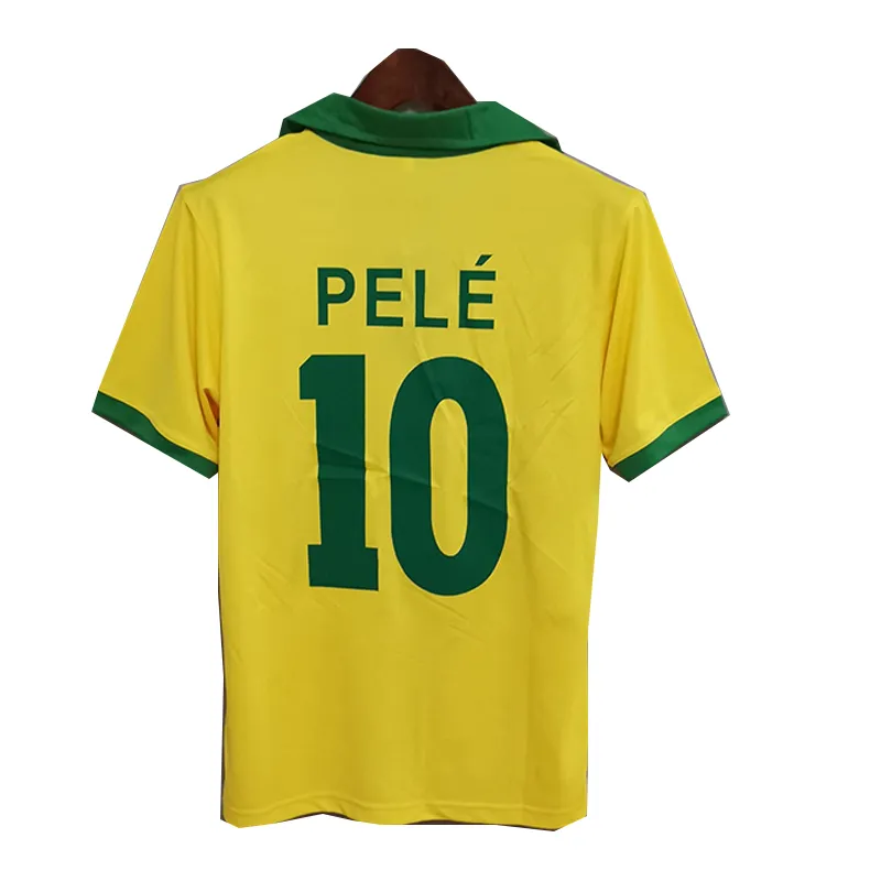 Brasil Retro Soccer Jerseys PELE 1970 57 58 84 85 88 91 93 94 98