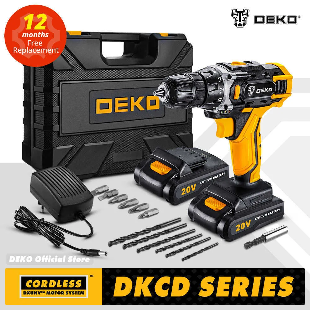 DEKO 20V MAX Cordless Drill Power Tools Wireless s Rechargeable Set for Electric Screwdriver Battery er Tool