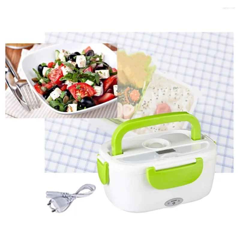 Servis upps￤ttningar Portable Electric Use Home Office Car Heat Lunch Box Thermostat Warmer Container Mini Rice Cooker