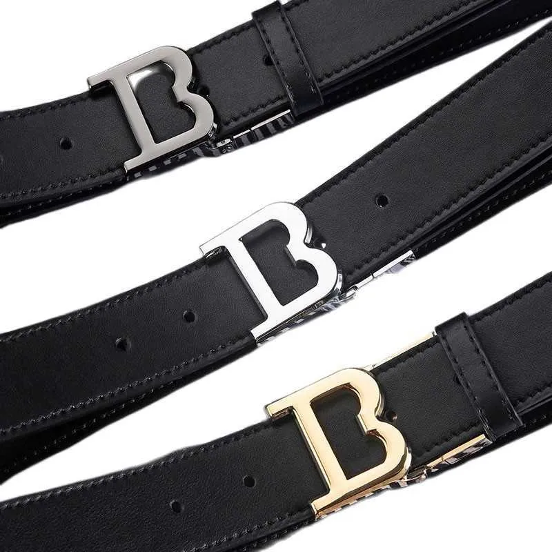 2023 Célèbre Marque Ceinture Hommes En Cuir Mode Jeunesse Polyvalent Lettre B Lisse Boucle Ceintures Hommes Femmes Casual Guy Classique De Luxe Designer Ceinture