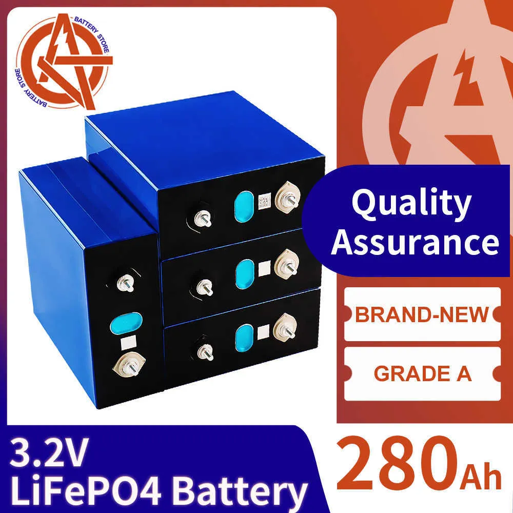 3.2V 271AH 280AH LIFEPO4 Batterij Gloednieuw Oplaadbare lithiumijzerfosfaat Batterij Diy 12V 24V voor RV Electric Golf Cart