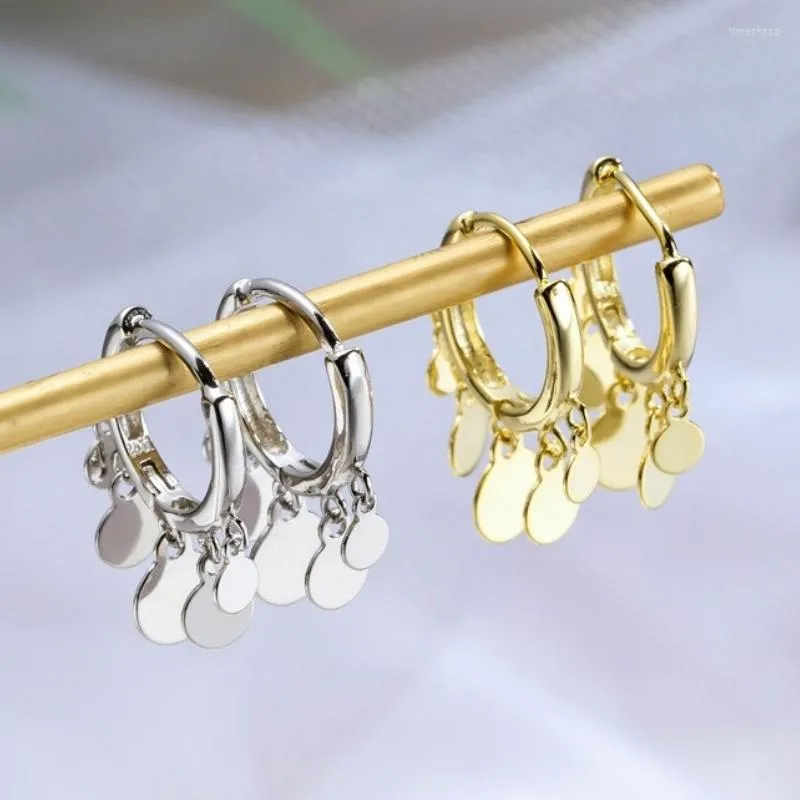 Boucles d'oreilles créoles CAOSHI pour femmes, Style tendance, couleur argent/or, bijoux de Style intemporel, accessoires portables quotidiens