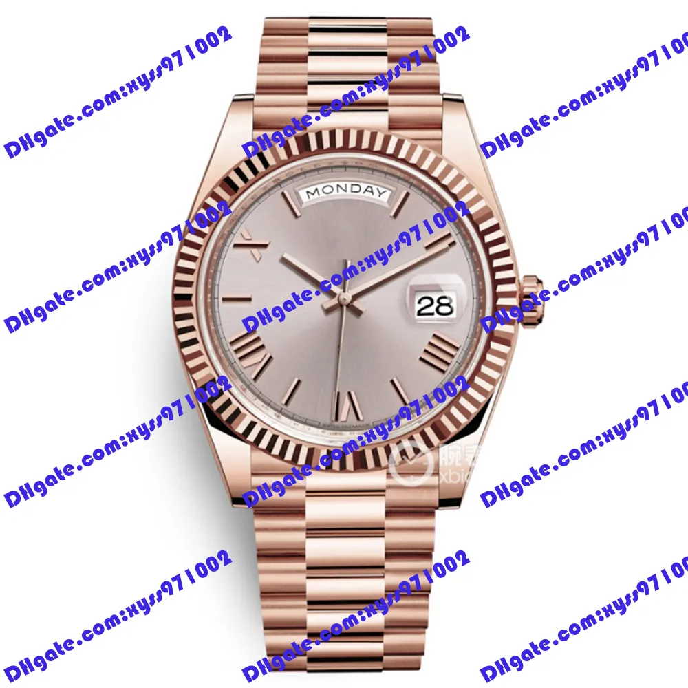 Высококачественные мужские часы 2813 Automaton M228235 Watch 40 -миллиметровый розовый римский циферблат роскошные часы розовый золото из нержавеющей стали сапфировое стекло 228238 деловые часы