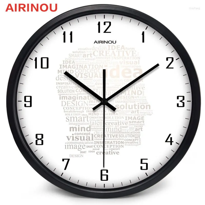 ساعات الحائط Airinou Smart Idea Study Clock Laboratory A Thinker Creative Watch 12inch 14inch