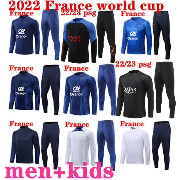 2023 French France Tracksuit Training Suit World Soccer Cup Jersey