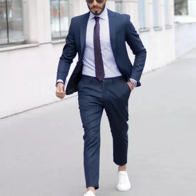Nowe zakurzone smoking ślubny Slim Fit Groom Suits