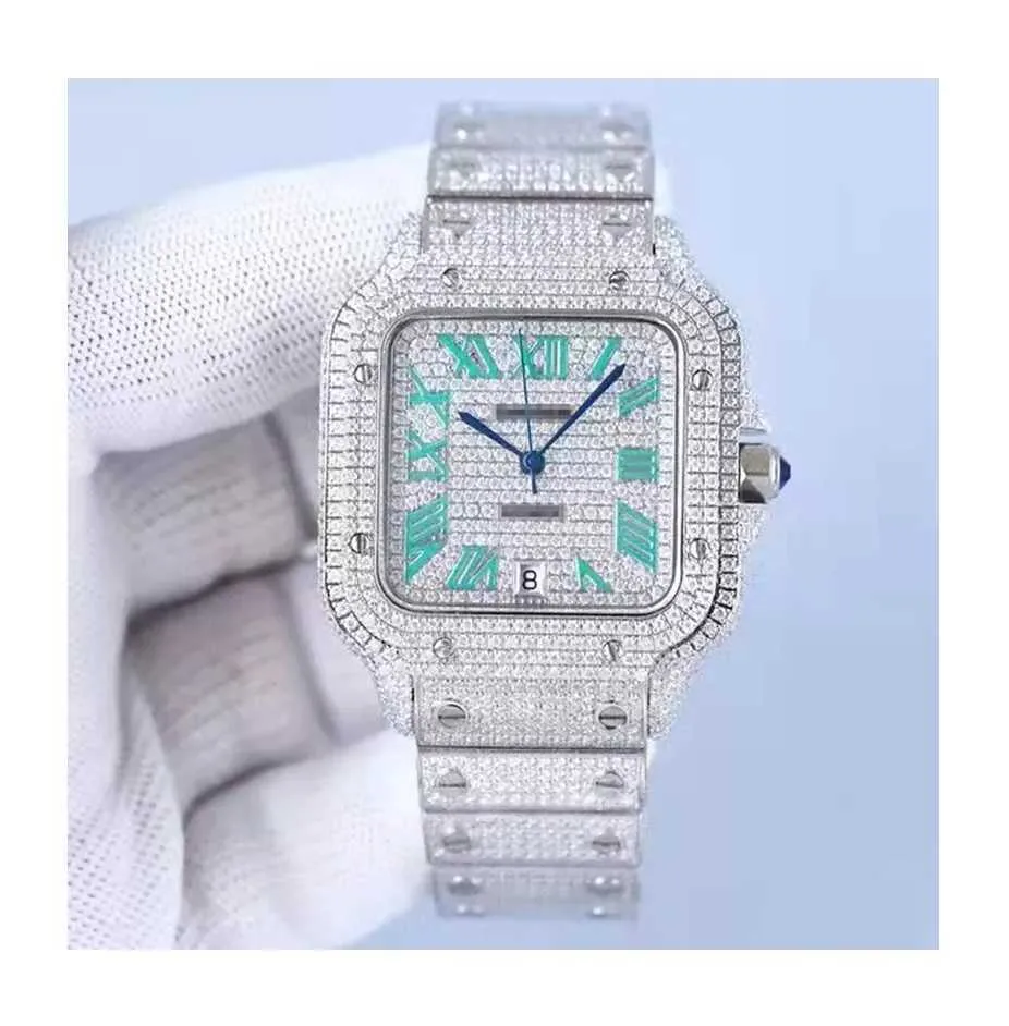 20233ynh Wristwatches Luxury Diamond Diamond Real Diamond مع IGI Certificate Stainls Steel Headproof Hetive Mechanical Watch