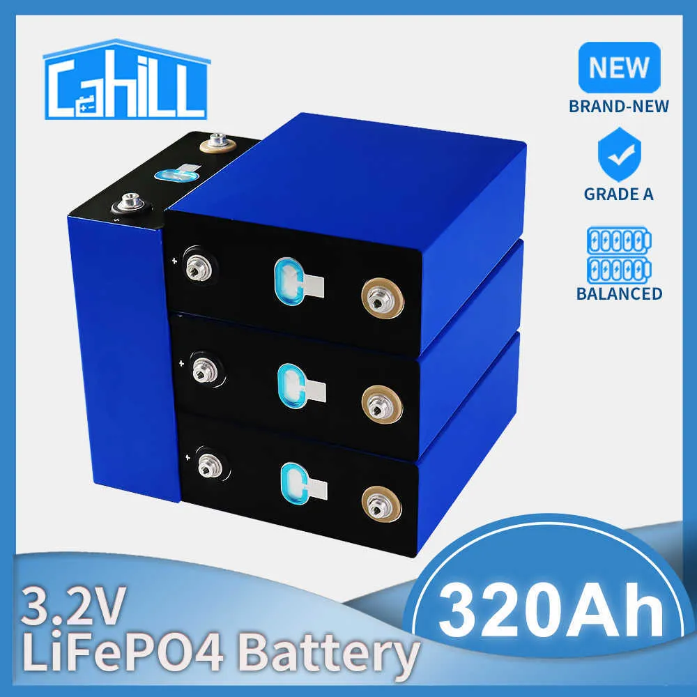 Lifepo4, 3,2 V, 320AH, 310AH, 1/4/16 Uds., paquete de batería recargable, batería de fosfato de hierro y litio, bricolaje, 12V, 24V, EV, sistema Solar para barco RV