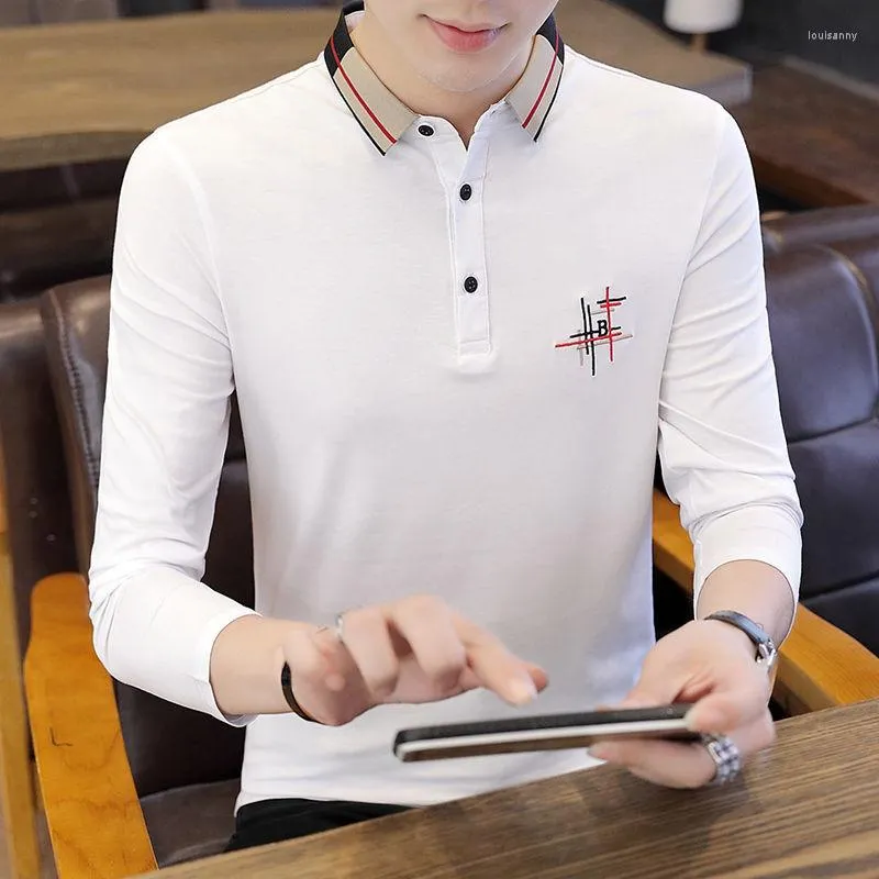 Camisas de polos de polos para hombres Camiseta de alta calidad de alta calidad s￳lida camisa de bordado 3D casual 2022 camiseta de llegada blanca azul