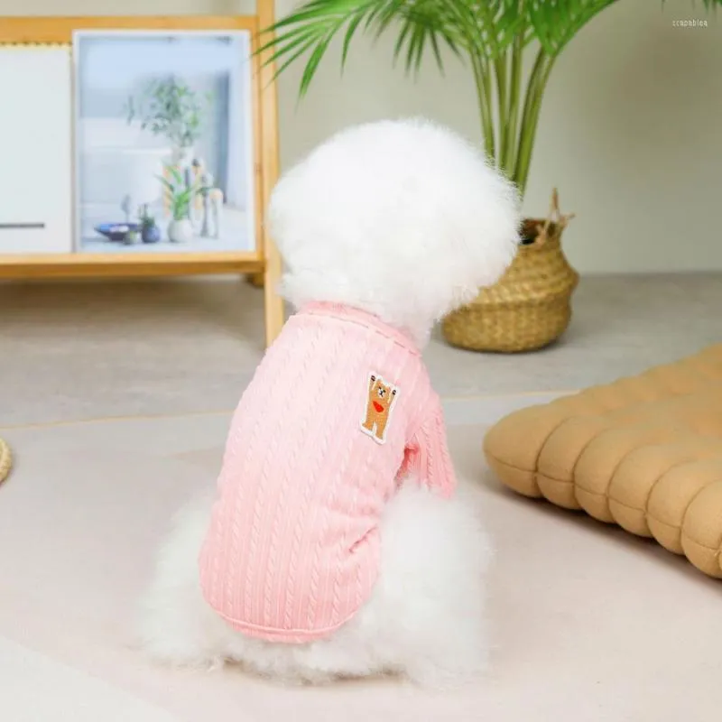 Chien vêtements élastique Chic non pelucheux pull en peluche vêtements d'hiver fil dessin animé images pour la maison