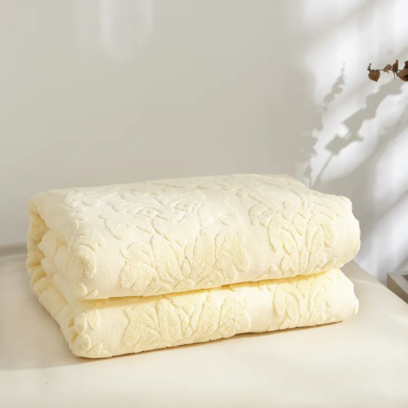 Cobertores panos de algodão Jacquard Toalha de algodão para adultos crianças respiráveis ​​suaves colchas de camas de verão arremesso de verão no sofá/cama 221203