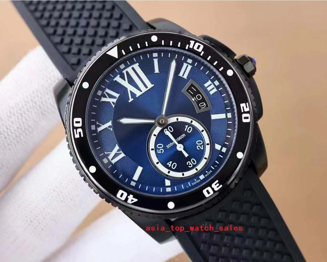 Classic 5 Stylowe zegarki dla mężczyzn 42 mm Sapphire Luminous Auto Data ETA 2824 Ruch 316L CZARNY STALOWA CZAS WSCA0006 DE MECHANICAL MĘŻCZYZN