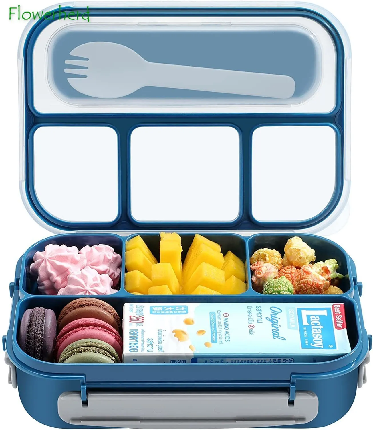 ランチボックス81oz bento containers for AdultKidtoddler 4コンパートメント電子レンジ食器洗い機フリーザーセーフ221205