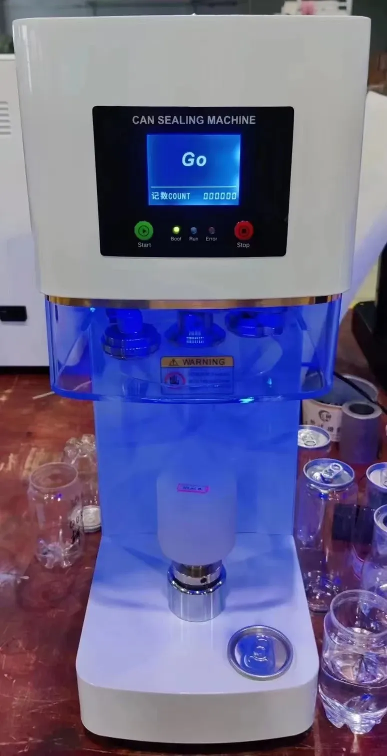 Full Automatic Intelligent Can Sealing Machine Non Rotary Plastic PET Paper Cups Tin Jar Beer Cans Seamer Size Customized