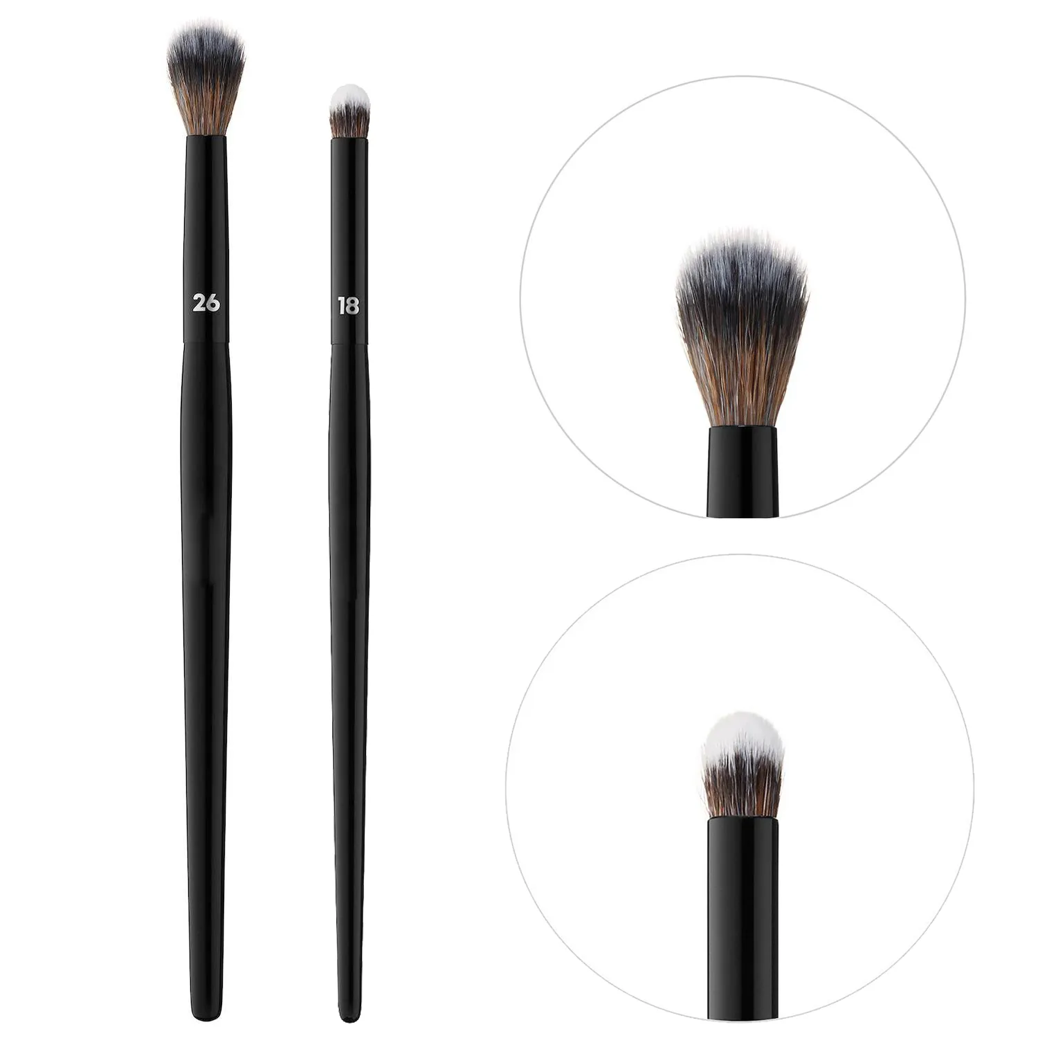 PRO Black Eye Crease #26 Shadow Makeup Brushes #18 - Högkvalitativ Mjuk syntetisk Blending Cosmetics Beauty Brush Tools