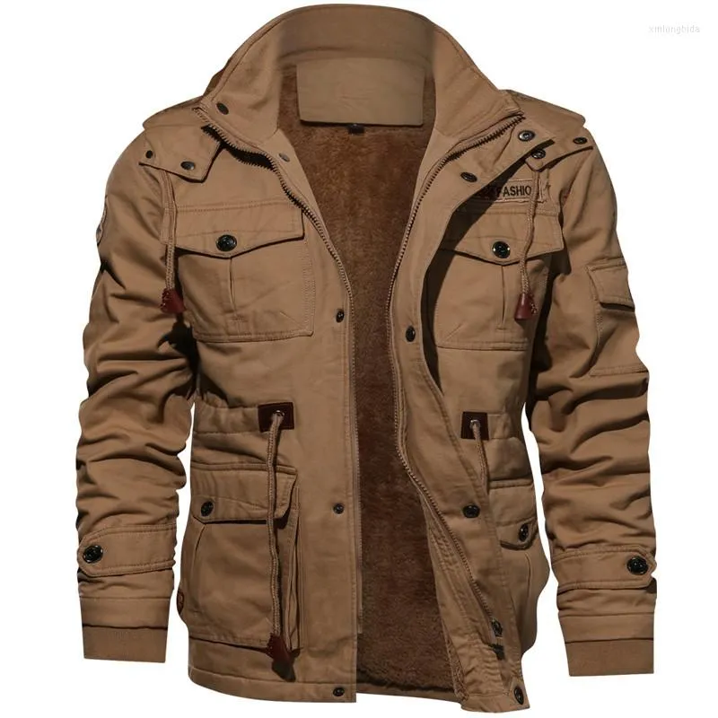 Felpe con cappuccio da uomo Abbigliamento tattico Bomber Giacca a vento spessa Cappotti da uomo Giacca traspirante 5XL Giacche calde da uomo Outwear Pile militare con cappuccio