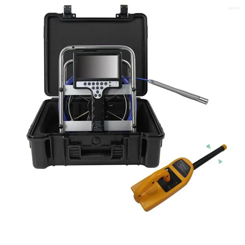23mm Self Leveling 512hz Transmitter Sonde Pipe Sewer Drain Inspection Camera Endoscope Borescope 7'LCD Meter Counter Receiver