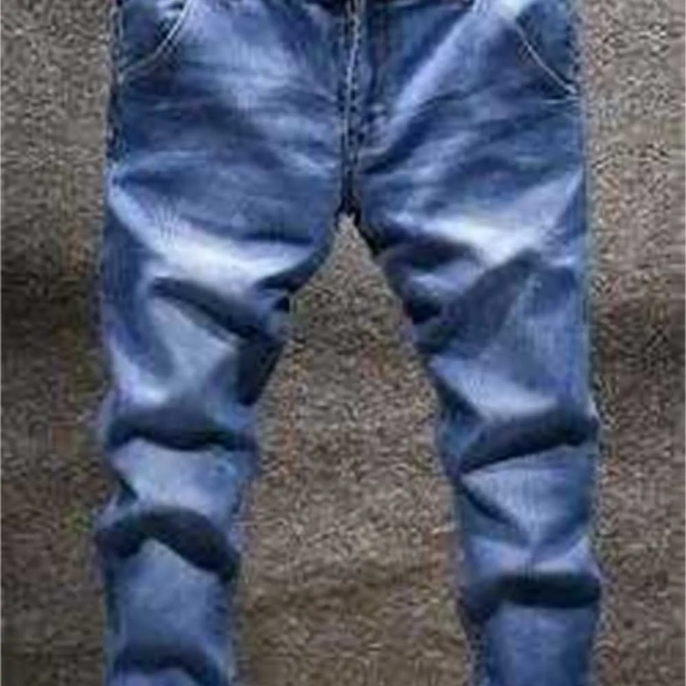 Herr jeans modedesigner mager m￤n rak smal elastisk jean herrar casual cyklist manlig stretch denim byxor klassisk pantlqs8