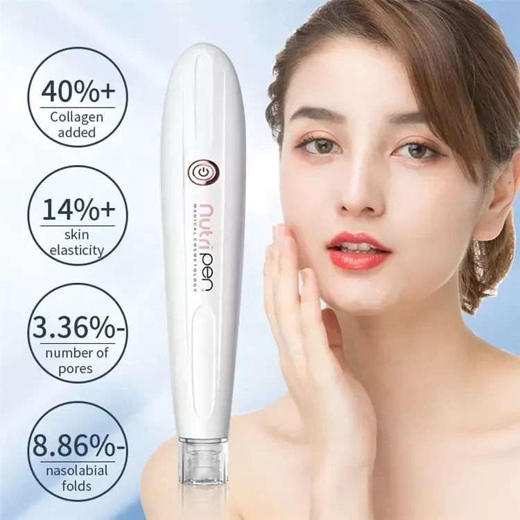 Home Use Nano Crystallite Needle Anti Aging Skin Moisturizing Acne Treatment Needle Free Efficient Hydration Nutri Pen