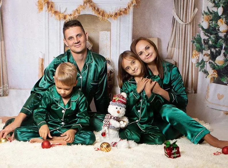 Pyjama De Noël Famille Assorti - Tenue Coordonnée Maman Papa Enfant - Tissu Confortable - Fêtes