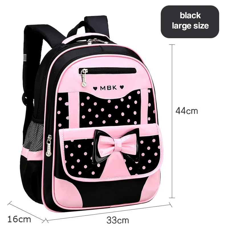 15 year old 6-12 Year Old Child's Schoolbag girl bookbag Set women student Cute Bow Wave point Backpack princess Shoulder tote