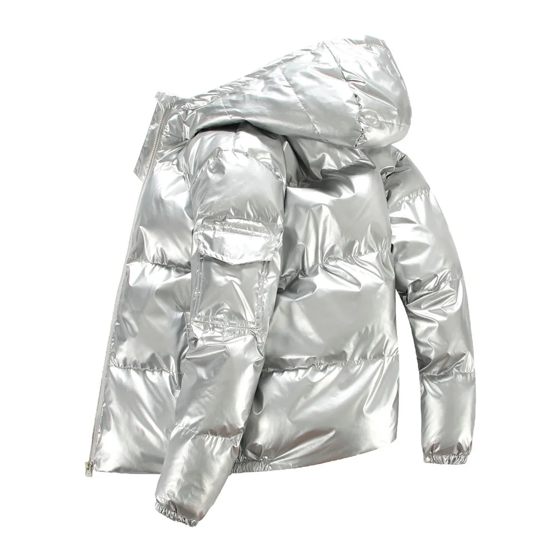 Мужчины Down Parkas Winter Jacket Men Parka Shiny с капюшоном теплые слои на молнии высококачественных курток с толстым плюсом плюс 221205