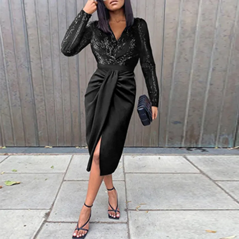 303 black dress 1920s woman wearing an evening with long gloves (Emma 303) The THAO Long Sleeve Size:8-10 soft fabric dress Black Velvet Wrap V