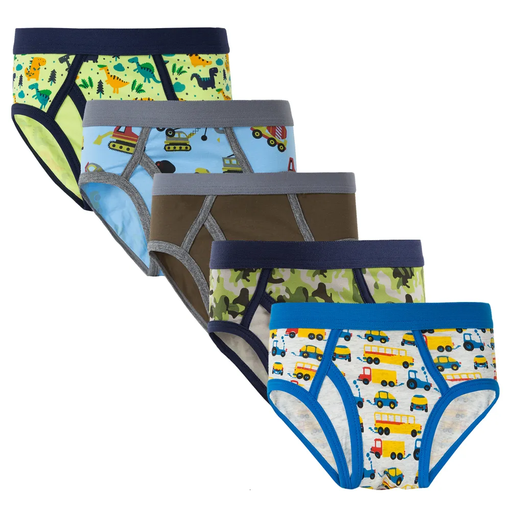 Set Of 5 Solid Color Dinosaur Bamboo Briefs Mens For Boys And