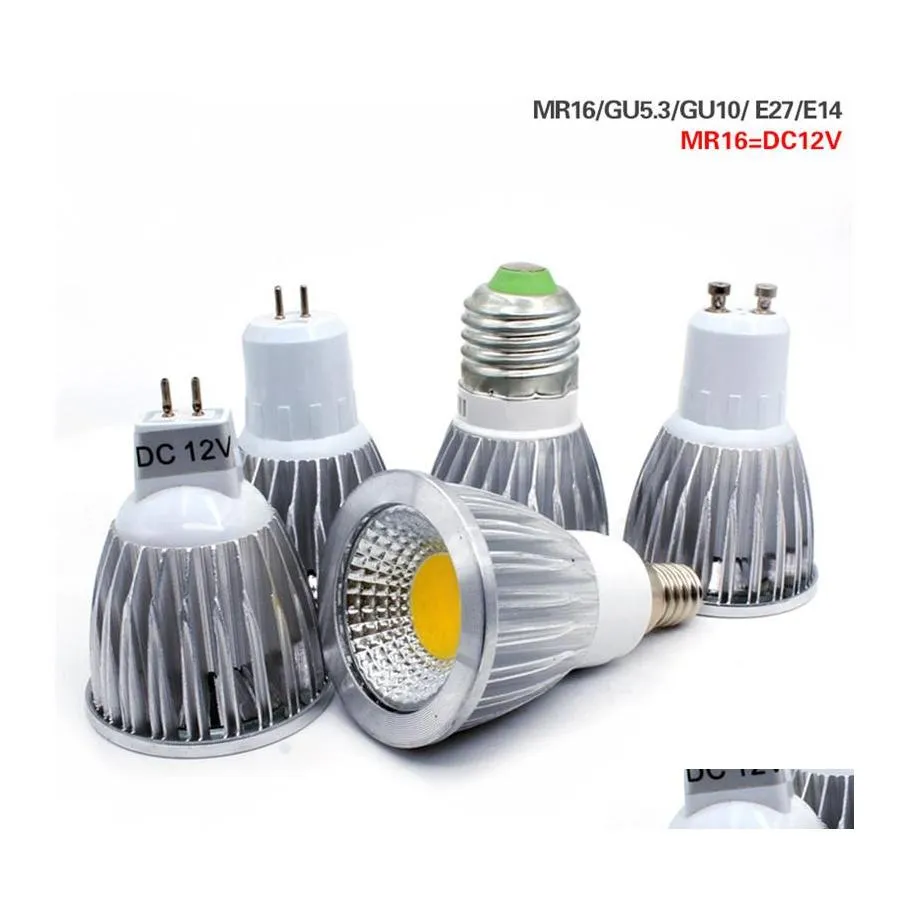 LED ampul koçanı LED spot ışığı 9W 12W 15W Lights E27 E14 GU10 GU5.3 AC85265V MR16 DC12V BBS Bırakma Teslimat Aydınlatma OTJXF