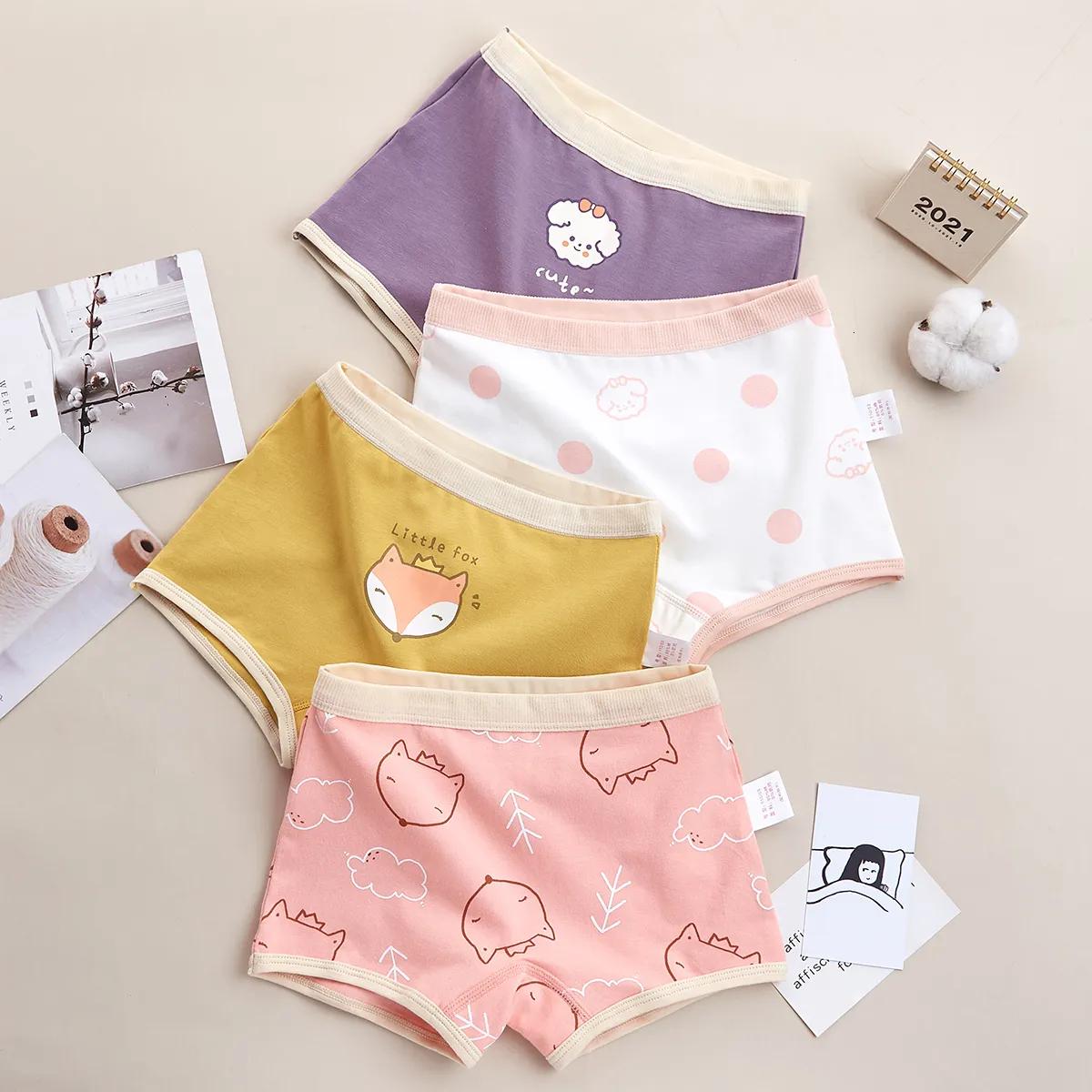 Cute Cartoon Polka Dot Cotton Toddler Underwear For Girls Sizes 6 12 212044  From Deng08, $10.24
