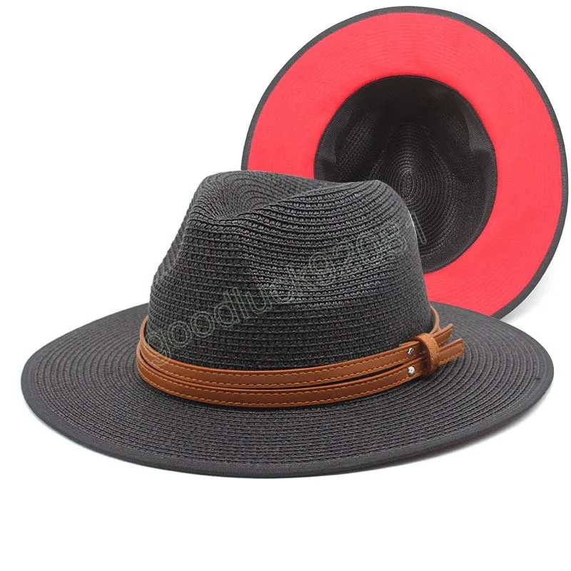 Panama chapeau de paille pour femmes hommes printemps été soleil chapeaux de plage en plein air Protection UV chapeau de voyage