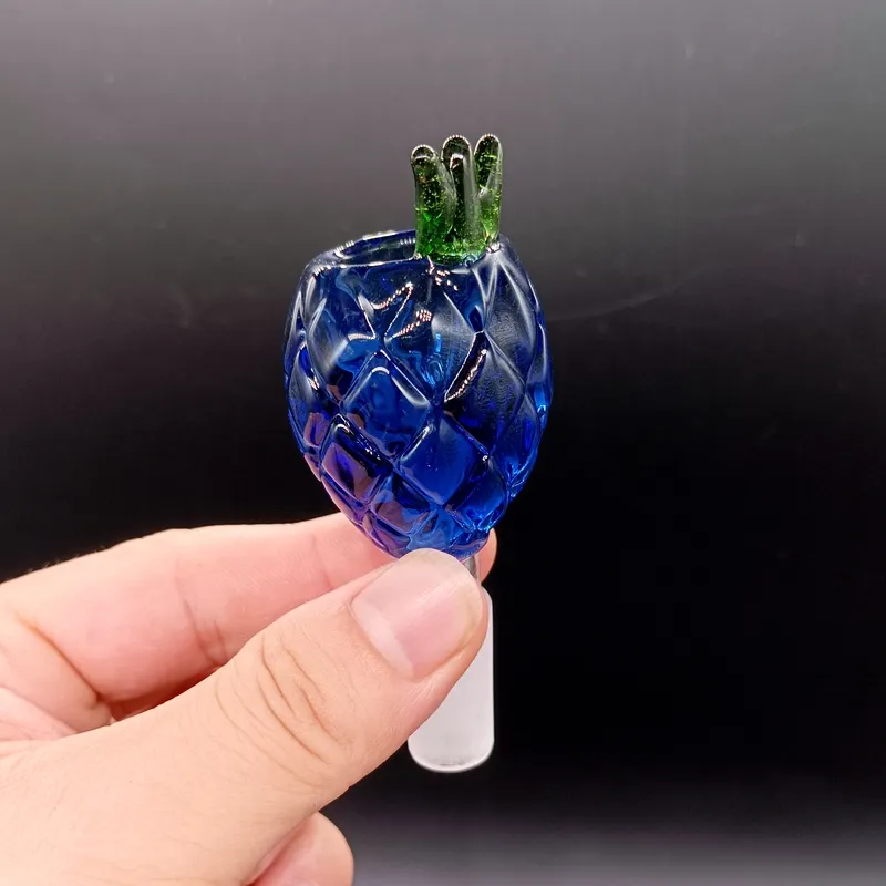 Blauwe Ananas Glazen Kom Waterpijpen 14mm 18mm Rookaccessoires Dikke Pyrex Kleurrijke Bong Pijpen