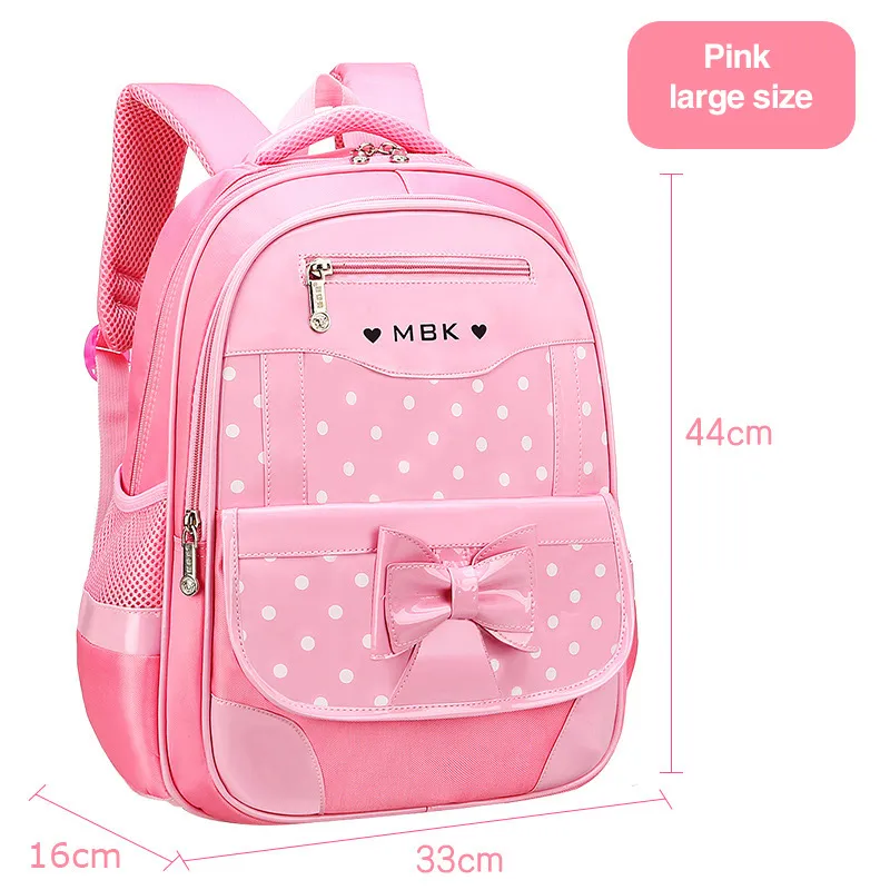 15 year old 6-12 Year Old Child's Schoolbag girl bookbag Set women student Cute Bow Wave point Backpack princess Shoulder tote