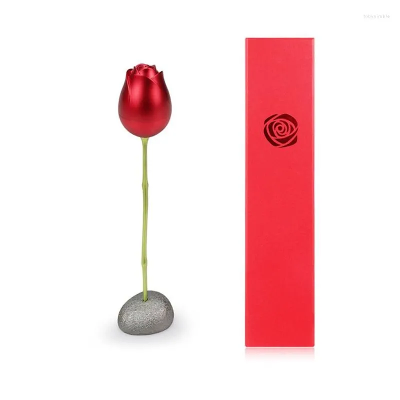 Takı Torbaları Romantik Gül Yüzük Teklif Kutusu Sürpriz Kırmızı Çiçek Hediyesi Düğün Küpe Kolye Tutucu M0XF