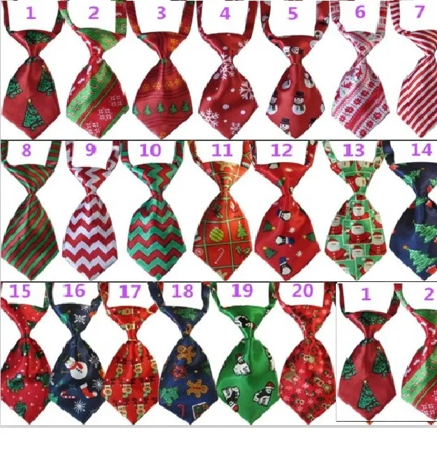 50pcs/lot Dog Apparel Christmas holiday Pet puppy Necktie Adjustable Handsome Bow Tie Grooming Supplies Y107-1