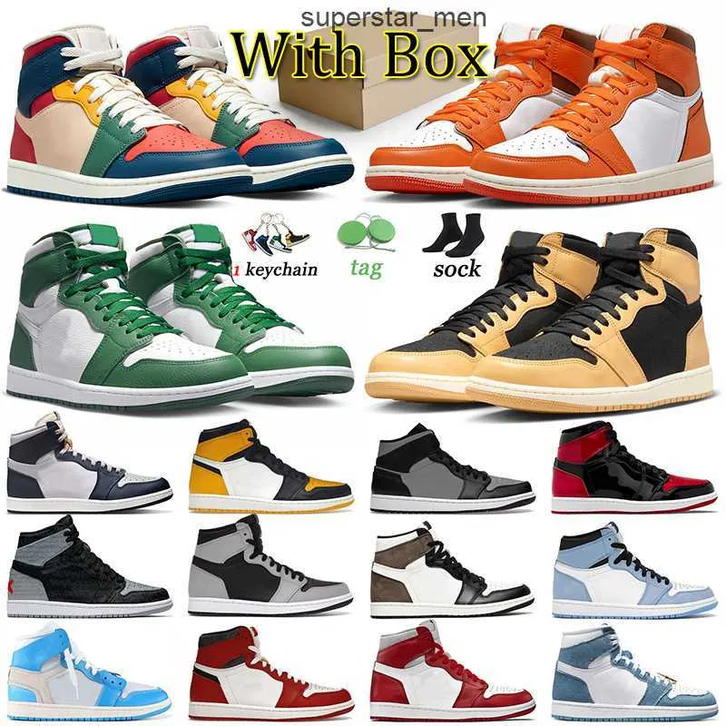 Erkek Eğitmenler J1 1 Basketbol Ayakkabıları Gorge Green Jumpman 1s Sneakers Spor Offs Beyaz Chicago Lost and Found Denizyıldızı Sarı Burun Çok Renkli