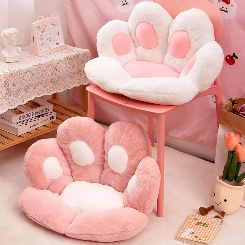 Save Big on Bulk Cat Paw Seat Cushion CushionDecorative Pillow Cat Paw  Chair Seat Office Backrest Soft Throw Floor COJInes Decorativos Para Sofa 