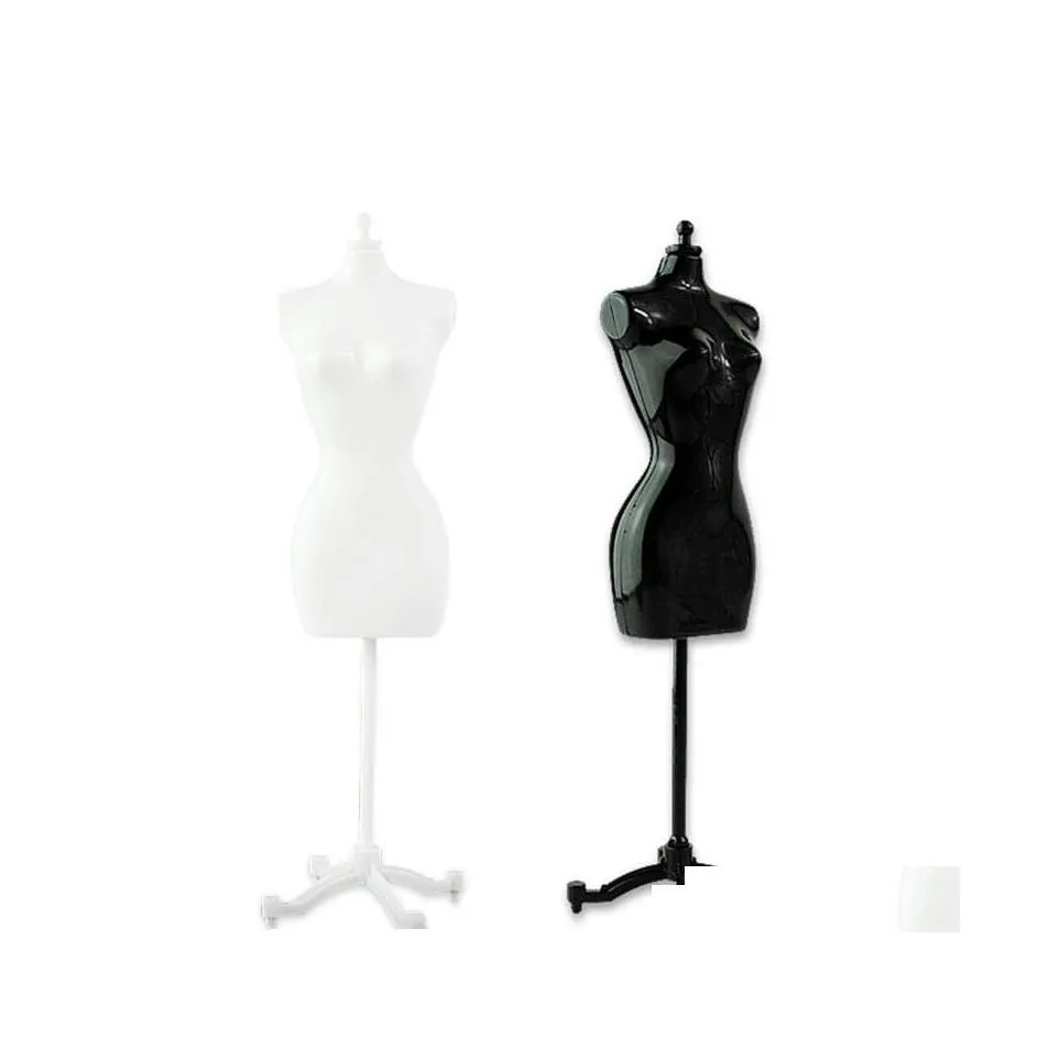 Mannequin 4pcs2 Blackadd2 Whitefemale Mannequin for Doll/Monster/BJD Ubrania