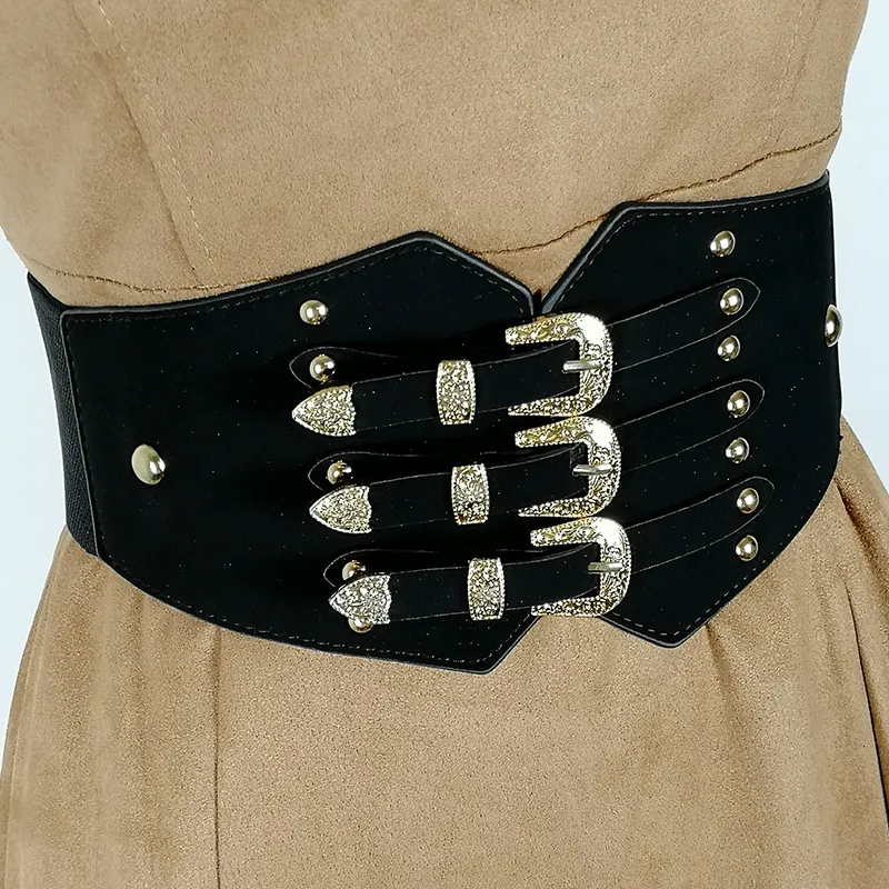 Vintage Elastic Corset Belt For Women Wide Waistband For Black Dress Pants  And Waisting Plus Size Cummerbunds Ceinture Femme 221205 From Linjun07,  $11.44