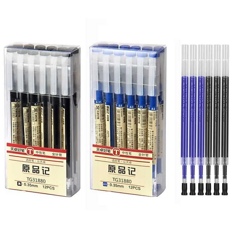 MM MM PEN FINO PEN Blueblack Recils Rod Rod para Handle Marker canetas Escola Gelpen Escritório Escrevendo Desenho de Desenho